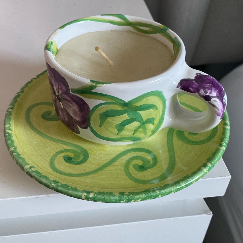 Starbucks Hand painted in Italy coffee cup candle